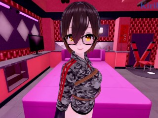 我和 Roboco-san 在一个秘密房间里进行了激烈的性爱。- Hololive VTuber POV 无尽
