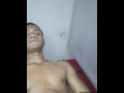 Preview 4 of The handsome guy es with his black cock is recording for you