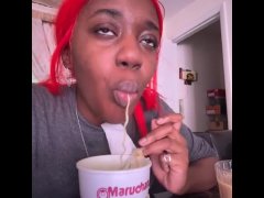 Mukbang- My Sexc Ass Eating Ramen Noodle | Cashapp $AlliyahAlecia