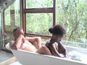 Preview 4 of Romantic bath in the jungle after a night of hard partying