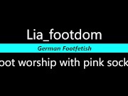 Preview 1 of foot worship with pink socks