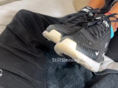 Student Girl loves CUM on her Stinky Socks 😈 - Screenshot 3 of 16 - Ankle Socks