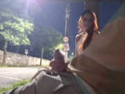 Preview 5 of Risky masturbation at the bus stop next to the hot girl!