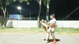 flashing upskirt no panties sex in the street voyeur