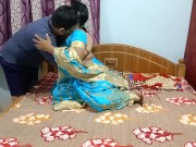 Preview 1 of Indian Desi Bhabhi Real Homemade Hot Sex in Hindi with Xmaster 
