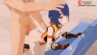 Xiangling Hot follando anal en público - Genshin Impact Hentai Animation 4K 60Fps