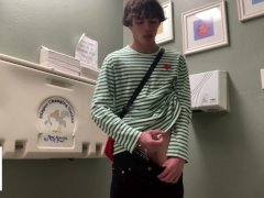 Gay Teen Model Masturbates Inside Dentist Public Restroom!