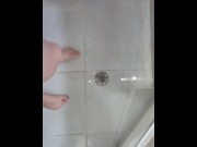 Preview 1 of Pissing in my shower and playing with my urine - pinay