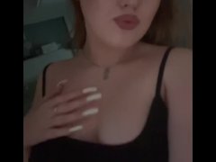 Teacher pokes her tits out