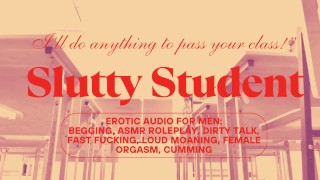 Zoufalý Slutty Student Dostane Smetanu Od Profesora ASMR Roleplay Erotické Audio Pro Muže