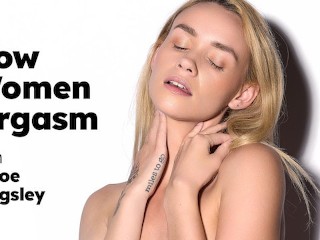 UP CLOSE - How Women Orgasm With Petite Blonde Khloe Kingsley! SOLO FEMALE MASTURBATION! FULL SCENE Video