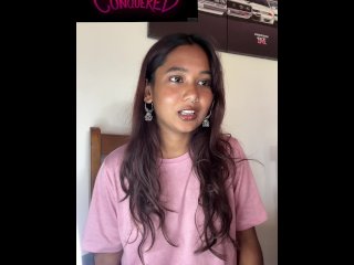 Screen Capture of Video Titled: Petite Indian reacts to LITHICA THE SUCCUBUS