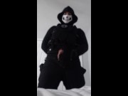 Preview 4 of Ghost cosplayer can't stop himself from cumming