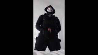 Ghost Cosplayer Cannot Stop Himself From Cumming