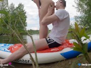 Preview 2 of He Fucked Me Doggystyle During an Outdoor River Trip - Amateur Couple Sex