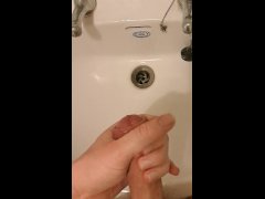 Big cumshot after hours of edging