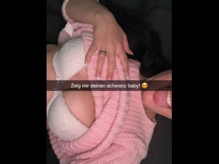 18 Year old Girlfriend Cheats with her Stepbrother Brother and Sends it to him on Snapchat