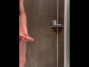 Preview 5 of Stroking my huge cock in the shower