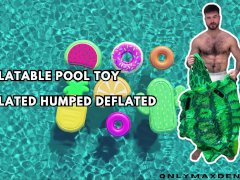 Inflatable pool toy inflate hump & deflate