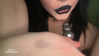 Trying my kitty butt plug (leaking my vids desperate:3)