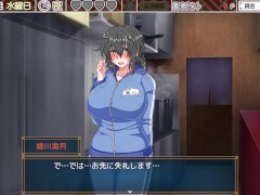 【SLGエロゲーくらげらいふ実況】ラーメン屋の地味巨乳女バイトのおっぱい揉みまくってセックスしてしまい・・(Hシーンアニメーションおさわり同人エロゲー) - Screenshot 9 of 16 - Hentai Anime