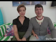 Preview 1 of Short Haired Wife Sasha Zima Tastes Stranger's Cum While Cuck Watches