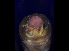 Multiple cum session with milking machine