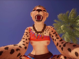 Cute furry cheeta girlfriend - pov fucking