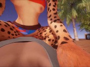 Preview 2 of Cute furry cheeta girlfriend - pov fucking