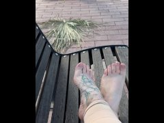 barefoot in public place