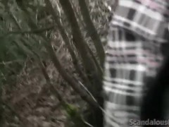 Naughty public teen whore sucks off dick