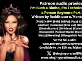 I'm Such a Bimbo, I'm Technically Not a Person Anymore Part 1 erotic audio preview -Singmypraise