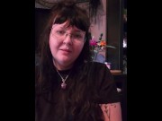 Preview 1 of Raven Moan, Sexy BBW Goth Nerd Wants you to Cum on her Big Tits (Full Video)