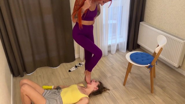 Mistress Agma Turned Her Maid Into A Lesbian Foot Slave