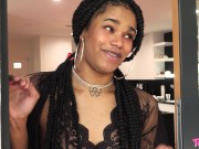 Preview 5 of TGIRLS XXX - Black TS Cloudy Vi Feels So Great Fucked Doggy