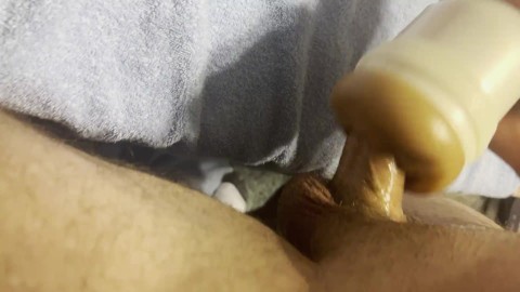 Toy cumdumster gets cum pumped in her pussy