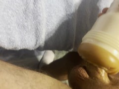 Toy cumdumster gets cum pumped in her pussy