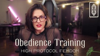 Treinamento de obediência: domínio feminino de alto protocolo