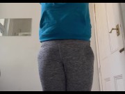 Preview 3 of Rewetting my grey leggings