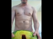 Preview 2 of I fuck a watermelon imagining is your big ass