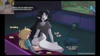 Finn fucks with his neighbor Marceline and cums in her