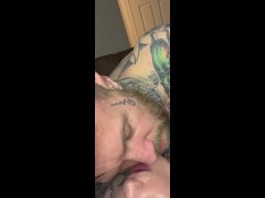 My wife moans so loud while she cums.  Watch her face.