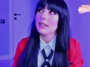 Preview 1 of JOI: Yumeko Jabami teases you with her legs in nylon pantyhose and makes you cum on her pretty soles