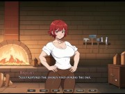 Preview 4 of Tomboy Love in Hot Forge [ Hentai Game ] Ep.2 RISKY BLOWJOB under the table in PUBLIC !