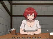 Preview 6 of Tomboy Love in Hot Forge [ Hentai Game ] Ep.2 RISKY BLOWJOB under the table in PUBLIC !