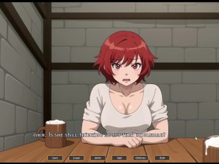 Tomboy Love in Hot Forge [ Hentai Game ] Ep.2 RISKY BLOWJOB under the table in PUBLIC !