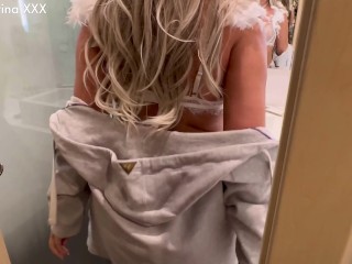 Blonde in the Bathroom Completely Naked