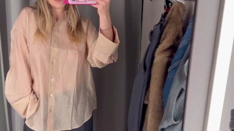 See through Transparent blouses TRy on Haul