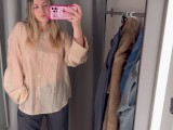 See through Transparent blouses TRy on Haul