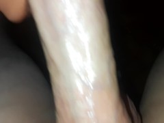 A disabled man fucks her pussy with his big lusty cock and cum a mouthful of cum.